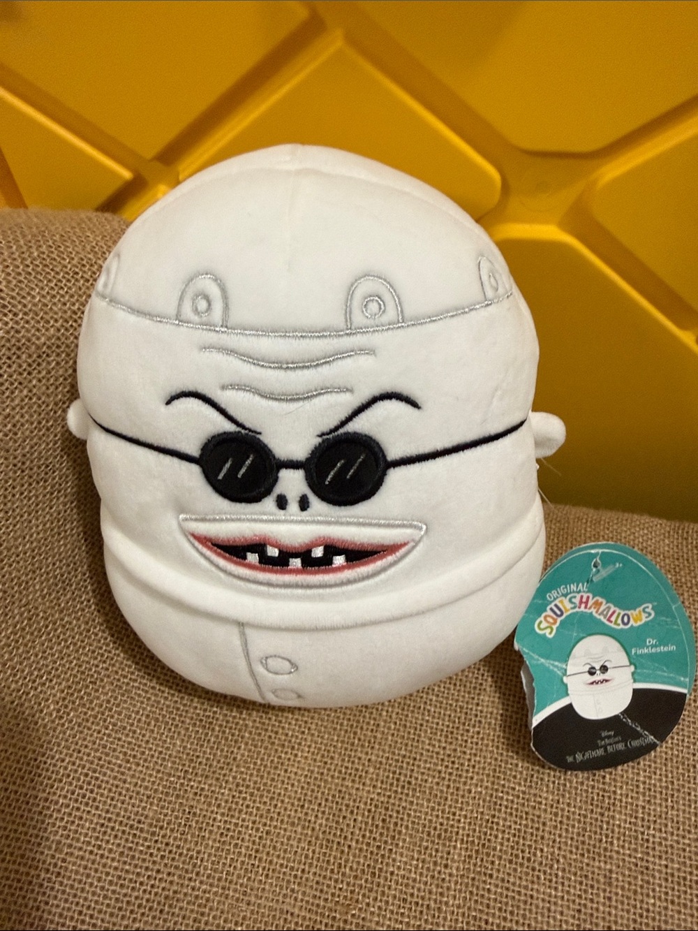 Squishmallows Dr. Frinklestein White Plush with Black Sunglasses Embroidery